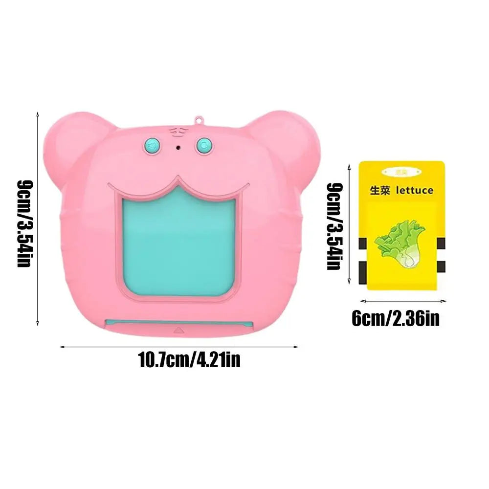 Talking Flash Cards with 112 Cards Pocket Speech Sight Words Flashcards Reader Educational Learning Toy for Kids Audio Book Gift