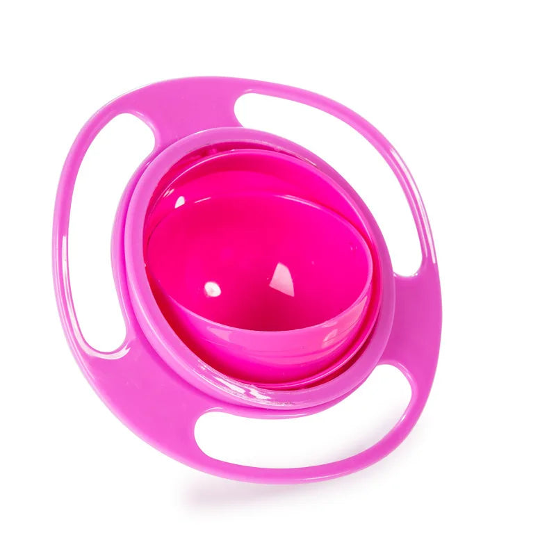 Universal Baby Feeding Bowl Gyro Bowl 360 Degree Rotation Spill Resistant Feeding Dishes for Baby Training Children Spill-Proof