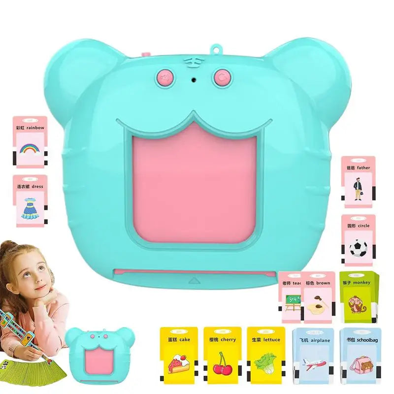 Talking Flash Cards with 112 Cards Pocket Speech Sight Words Flashcards Reader Educational Learning Toy for Kids Audio Book Gift