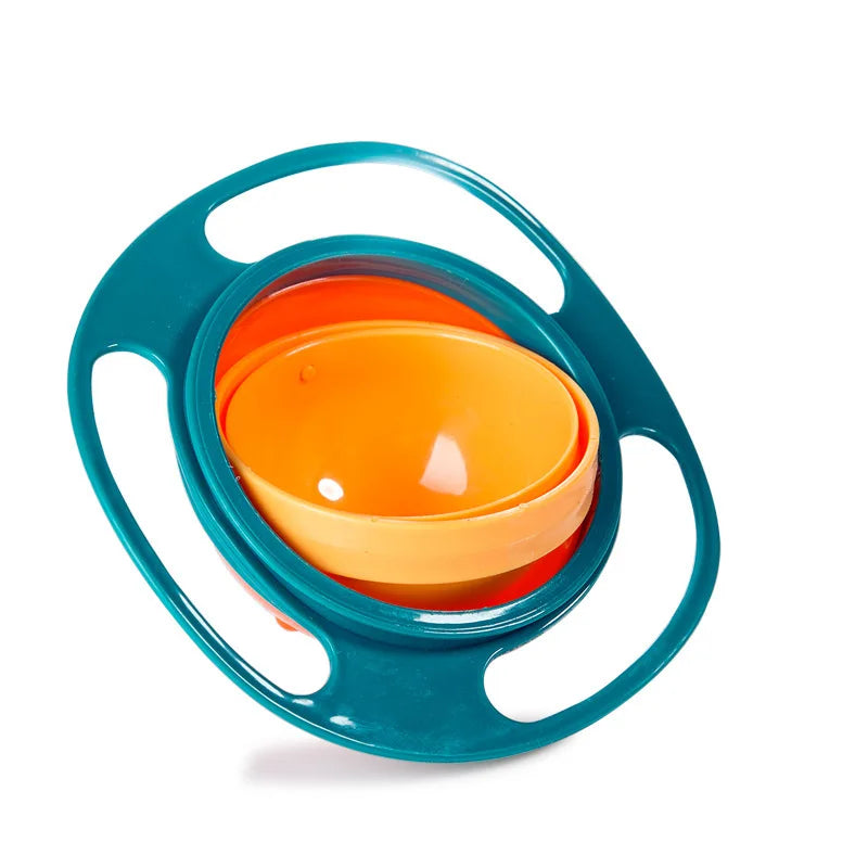 Universal Baby Feeding Bowl Gyro Bowl 360 Degree Rotation Spill Resistant Feeding Dishes for Baby Training Children Spill-Proof